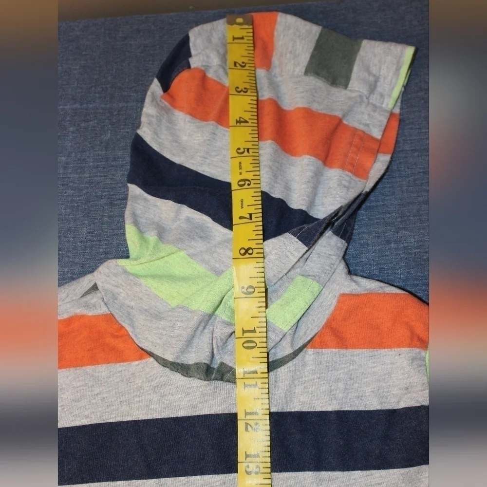 BOYS Rugby Striped Hooded Long Sleeve Tshirt